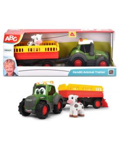 ABC Happy Traktor Fendt z przyczepką i zwierzątkiem 204115001 Dickie Toys