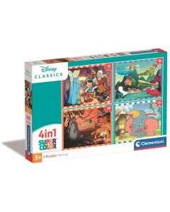 Puzzle 4w1 SuperColor Disney Classic 21523 Clementoni