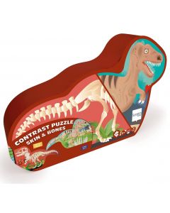 Dwustronne Puzzle XL Dinozaury i szkielety 100 elementów 6181141 Scratch