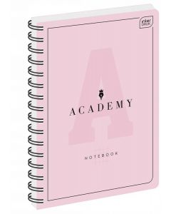 Kołozeszyt A4 100 kartek kratka Academy Pastel różowy Interdruk