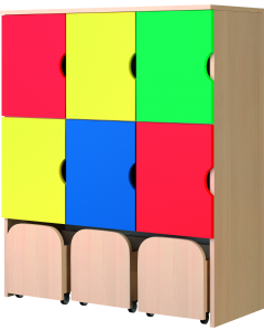 Kolorowe schowki 3 x 3 – element 1