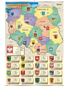 Administracyjna Mapa Polski - plansza dydaktyczna