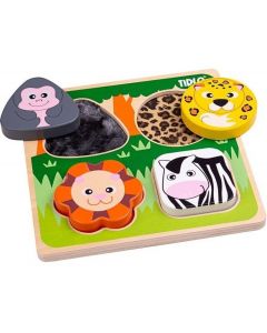 Puzzle dotykowe Zwierzątka Safari T0025 Bigjigs Toys
