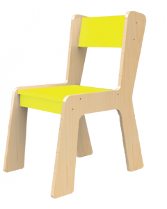 Krzesełko drewniane rozmiar 1 żółte