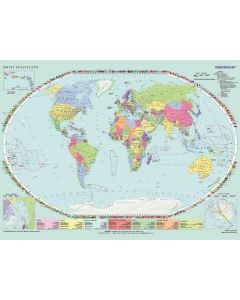 Mapa polityczna świata, ścienna (2014)