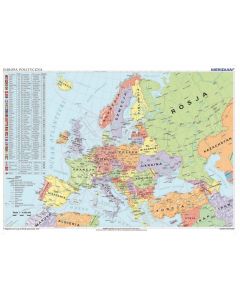 Mapa polityczna Europy, ścienna (2014)