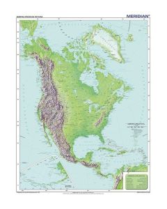 Ameryka Północna - mapa fizyczna