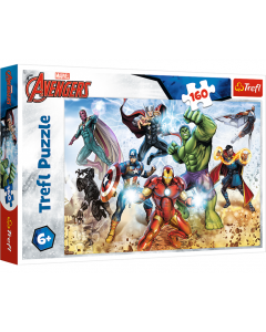 Puzzle 160 elementów Gotowi by ratować świat Avengers 15368 Trefl