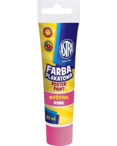 Farba plakatowa tuba 30 ml różowa Astra