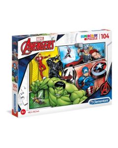 Puzzle Supercolor 104 elementy Marvel Avengers 27284 Clementoni