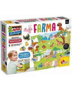Montessori Zabawa i edukacja Puzzle MAXI Farma 72484 Lisciani