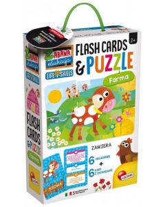 Zabawa i edukacja Puzzle i Flash Cards Farma 72699 Lisciani