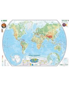 Mapa fizyczna świata 1:20 000 000