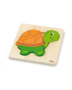 Drewniane pierwsze puzzle maluszka Żółwik 59933 Viga