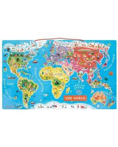 Puzzle magnetyczne Mapa świata 92 elementy J05504 Janod