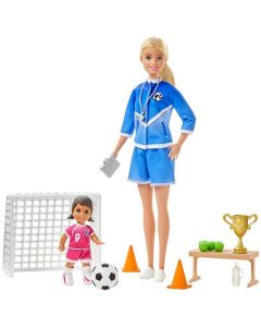 Lalka Barbie Trenerka piłki nożnej GLM47 Mattel