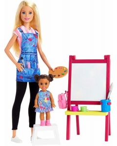 Zestaw Kariera Lalka Barbie Nauczycielka plastyki GJM29 Mattel