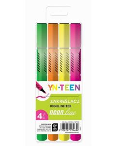 Zakreślacze neonowe Neoline 4 kolory YN Teen Interdruk