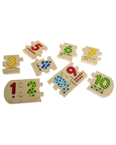 Drewniane puzzle z cyframi 10 elementów 52 cm 57012 Goki