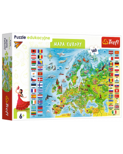 Puzzle edukacyjne 160 elementów Mapa Europy 15558 Trefl