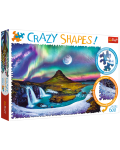 Puzzle Crazy Shapes 600 elementów Zorza nad Islandią 11114 Trefl