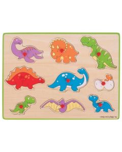 Puzzle drewniane Dinozaury z uchwytami BJ257 Bigjigs Toys