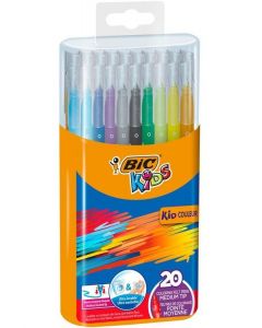 Flamastry 20 kolorów w pudełku plastikowym KidCouleur BIC