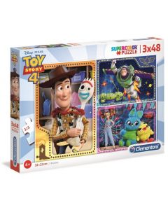Puzzle Supercolor 3x48 elementów Toy Story 4 25242 Clementoni