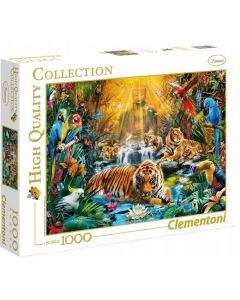 Puzzle 1000 elementów HQ Mistyczne tygrysy 39380 Clementoni