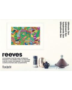 Plakat do kolorowania Ultimate Zen + 12 kredek Reeves