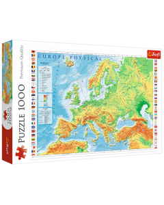 Puzzle 1000 elementów Mapa fizyczna Europy 10605 Trefl