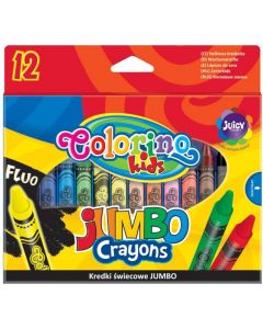 Kredki świecowe Jumbo 12 kolorów Colorino Kids