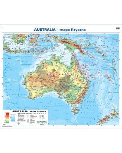 Dwustronna mapa fizyczna/polityczna Australii