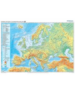 Mapa fizyczna Europy z elementami ekologii 200x150cm