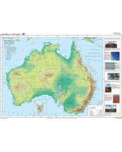 Australia - mapa fizyczna 200x150cm