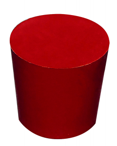 Korek gumowy czerwony bez otworów 18x24x30 mm