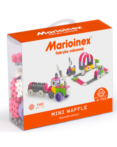Klocki konstrukcyjne Mini Wafle Konstruktor dla dziewczynki 140 sztuk Marioinex