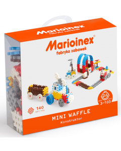 Klocki konstrukcyjne Mini Wafle Konstruktor dla chłopca 140 sztuk Marioinex