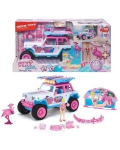 Zestaw PinkDrivez Flamingo Jeep 203185000 Play Life Dickie Toys