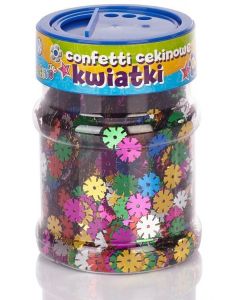 Confetti cekinowe kwiatki mix kolorów 100g Astra Creativo
