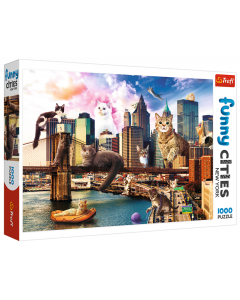 Puzzle 1000 elementów Koty w Nowym Jorku 10595 Trefl