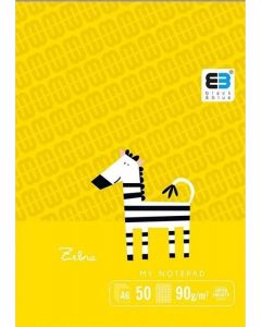 Notes A6 50 kartek kratka Zebra B&B Kids Interdruk