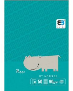 Notes A6 50 kartek kratka Hipopotam B&B Kids Interdruk