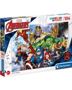 Puzzle 104 elementy SuperKolor Avengers 25718 Clementoni