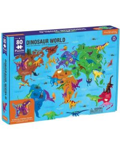 Puzzle Świat dinozaurów z elementami w kształcie dinozaurów 80 elementów MP67906 Mudpuppy