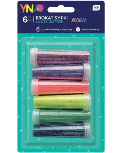 Brokat sypki Neon 6 kolorów YN Joy Interdruk