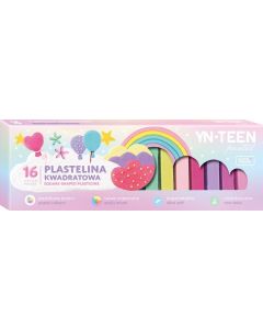 Plastelina kwadratowa 16 kolorów Pastel YN Teen Interdruk