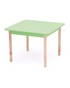Stół kolorowy z dokrętkami kwadratowy zielony