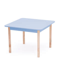 Stół kolorowy z dokrętkami kwadratowy niebieski