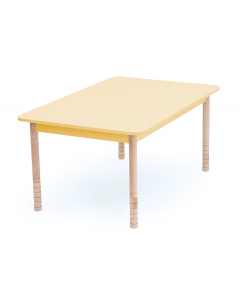 Stół kolorowy z dokrętkami prostokątny żółty